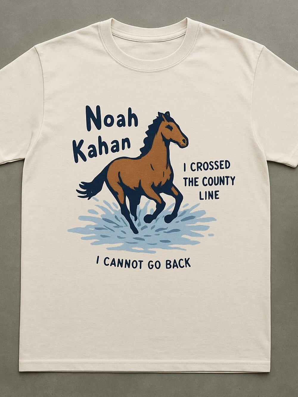 Noah Kahan Horse T-Shirt | I Crossed the County Line Graphic Tee | Folk Music